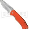 Boker Magnum Orange Flair Folding Knife - Stonewash Plain