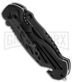 Boker Magnum Radiant Folding Knife - Black Serr -OTF Knives Shop boker magnum radiant folding black serr 01mb580n side large