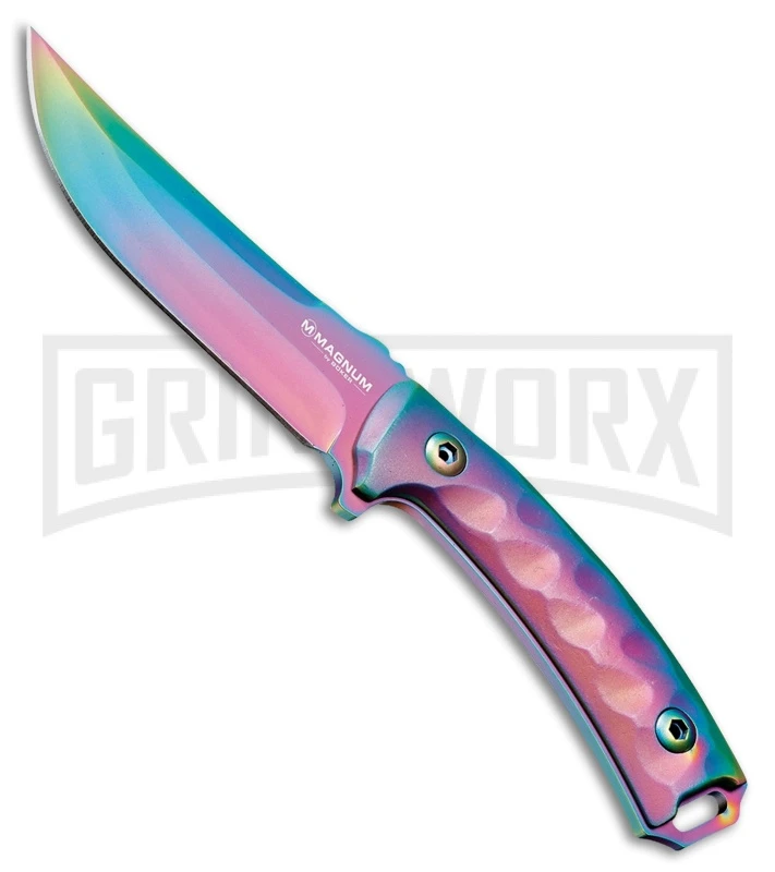 Boker Magnum Rainbow Unicorn Spectrum Fixed Blade Knife - Spectrum Plain 1 Boker Magnum Rainbow Unicorn Spectrum Fixed Blade Knife - Spectrum Plain