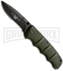 Boker Plus OD Green Kalashnikov 65 Anniversary Folding Knife - Black Serr