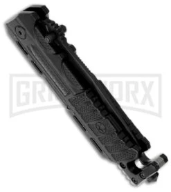 Boker Plus Kalashnikov Black Folding Knife - Black Serr Tanto -OTF Knives Shop boker plus 01kal12t side large