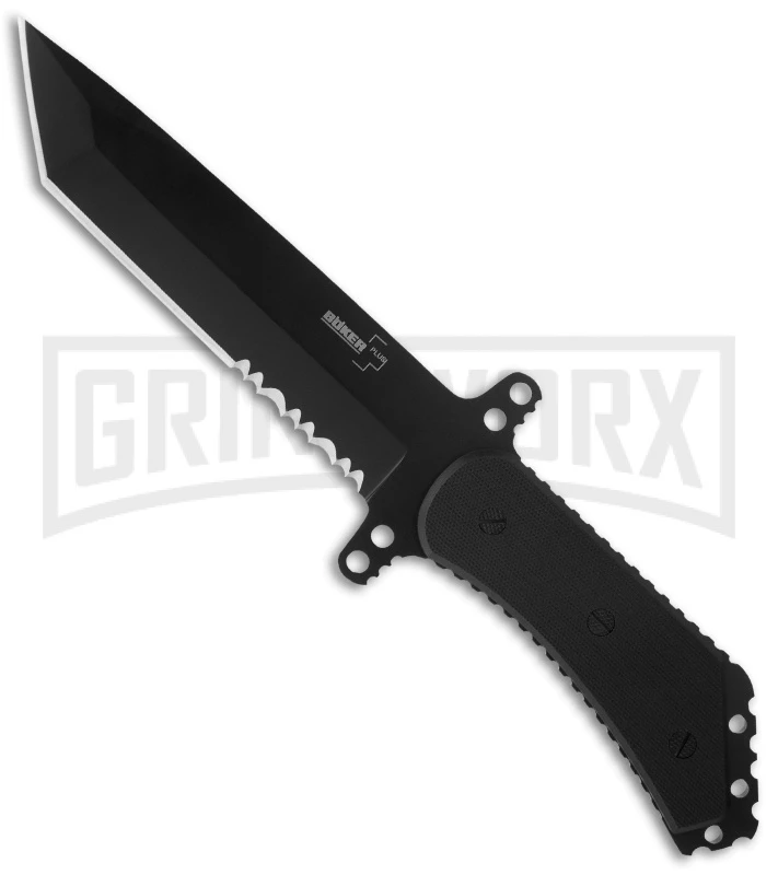 Boker Plus Armed Forces Tactical Fixed Blade Knife - Black Plain 1 Boker Plus Armed Forces Tactical Fixed Blade Knife - Black Plain