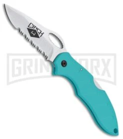 Boker Plus Cinch Girls Action R Teal Nylon Folding Knife - Satin Serr