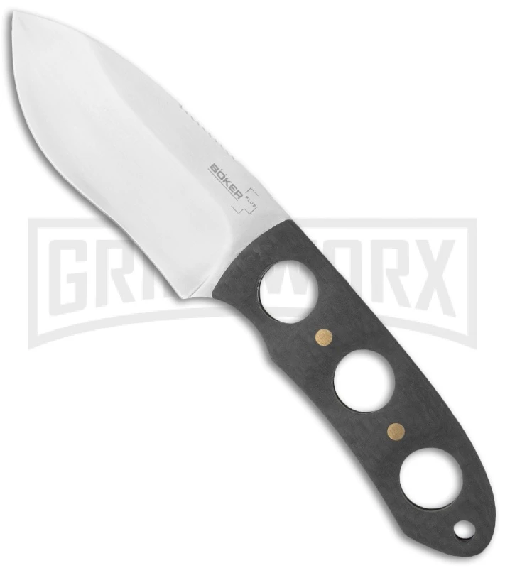 Boker Plus Fitz Carbon Fiber Neck Knife - Satin Plain 1 Boker Plus Fitz Carbon Fiber Neck Knife - Satin Plain