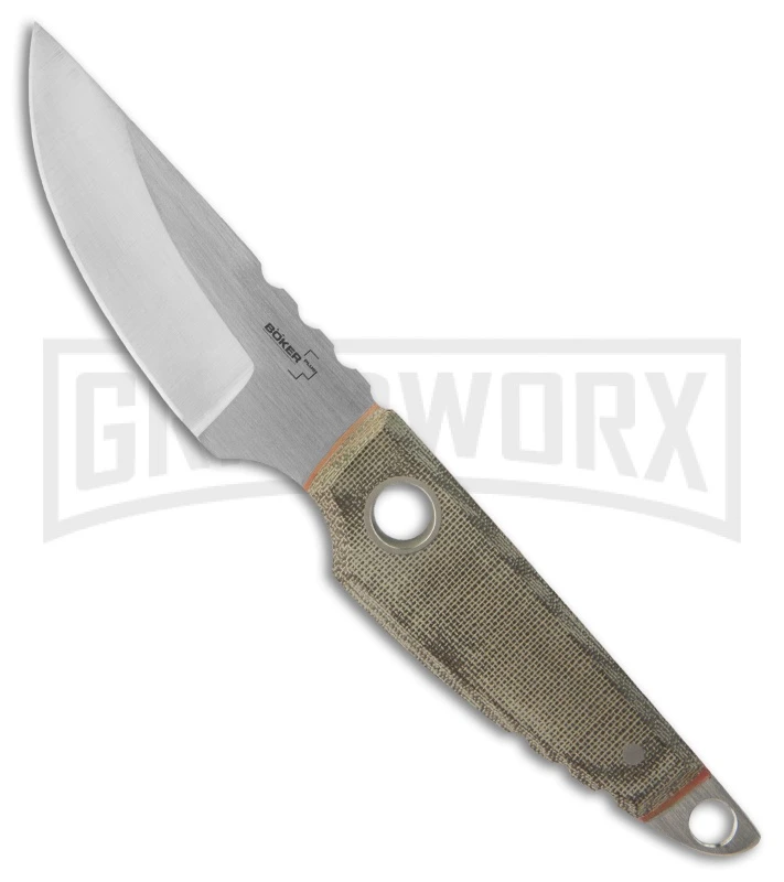 Boker Plus Nippon Necker Fixed Blade Knife - Satin Plain 1 Boker Plus Nippon Necker Fixed Blade Knife - Satin Plain