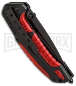 Boker Plus Savior 1 Red Liner Lock Knife - Black Plain 4 Boker Plus Savior 1 Red Liner Lock Knife - Black Plain -OTF Knives Shop boker plus savior 1 black red 01BO320 BHQ 36334 er side large
