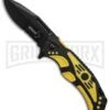 Boker Plus Savior 3 Yellow Liner Lock Knife - Black Serr