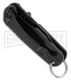 Boker Plus Keycom Keychain Folding Knife - Black Plain -OTF Knives Shop boker top lock keycom keychain folder 01bo531 side large