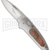 Boker Top Lock II Thuya Wood Automatic Knife - Satin Plain