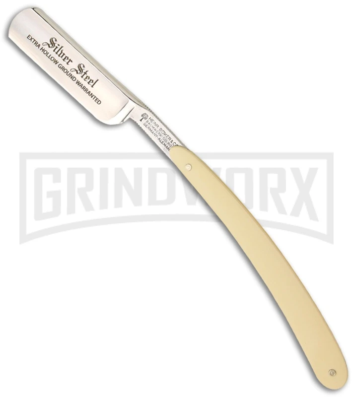 Boker Rasiermesser Silver Steel Straight Razor Blade 140511 (Micarta Handle) 1 Boker Rasiermesser Silver Steel Straight Razor Blade 140511 (Micarta Handle)