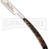 Boker Rasiermesser Silver Steel Straight Razor Blade W/ Tortoise Handle