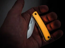 Boker Plus Mini Tech-Tool 1 Keychain Folding Knife BOP01BO880, 2.05" 12C27 Plain Blade, Synthetic Orange GITD Handles -OTF Knives Shop gitd 22842.1588862617