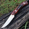 Boker Plus BOP03441 Cowboy Crossdraw, 2.87" 440C SS Plain Blade, Brown Jigged Bone Handle, Brown Leather Sheath