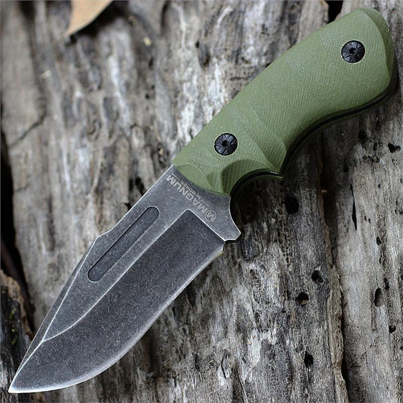 Boker Magnum Lil Giant Fixed Blade With Green G-10 Handle, 02LG113 1 Boker Magnum Lil Giant Fixed Blade With Green G-10 Handle, 02LG113