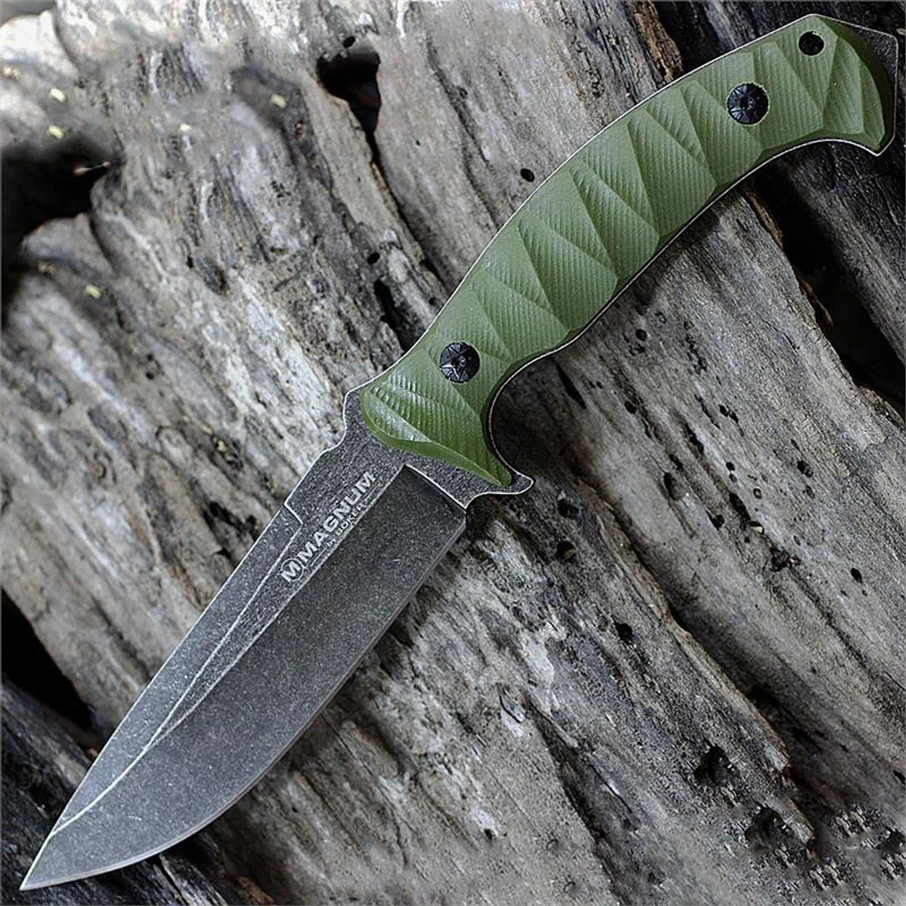 Boker Magnum Persian Fixed Blade With Green G-10 Handle, 02LG115 1 Boker Magnum Persian Fixed Blade With Green G-10 Handle, 02LG115