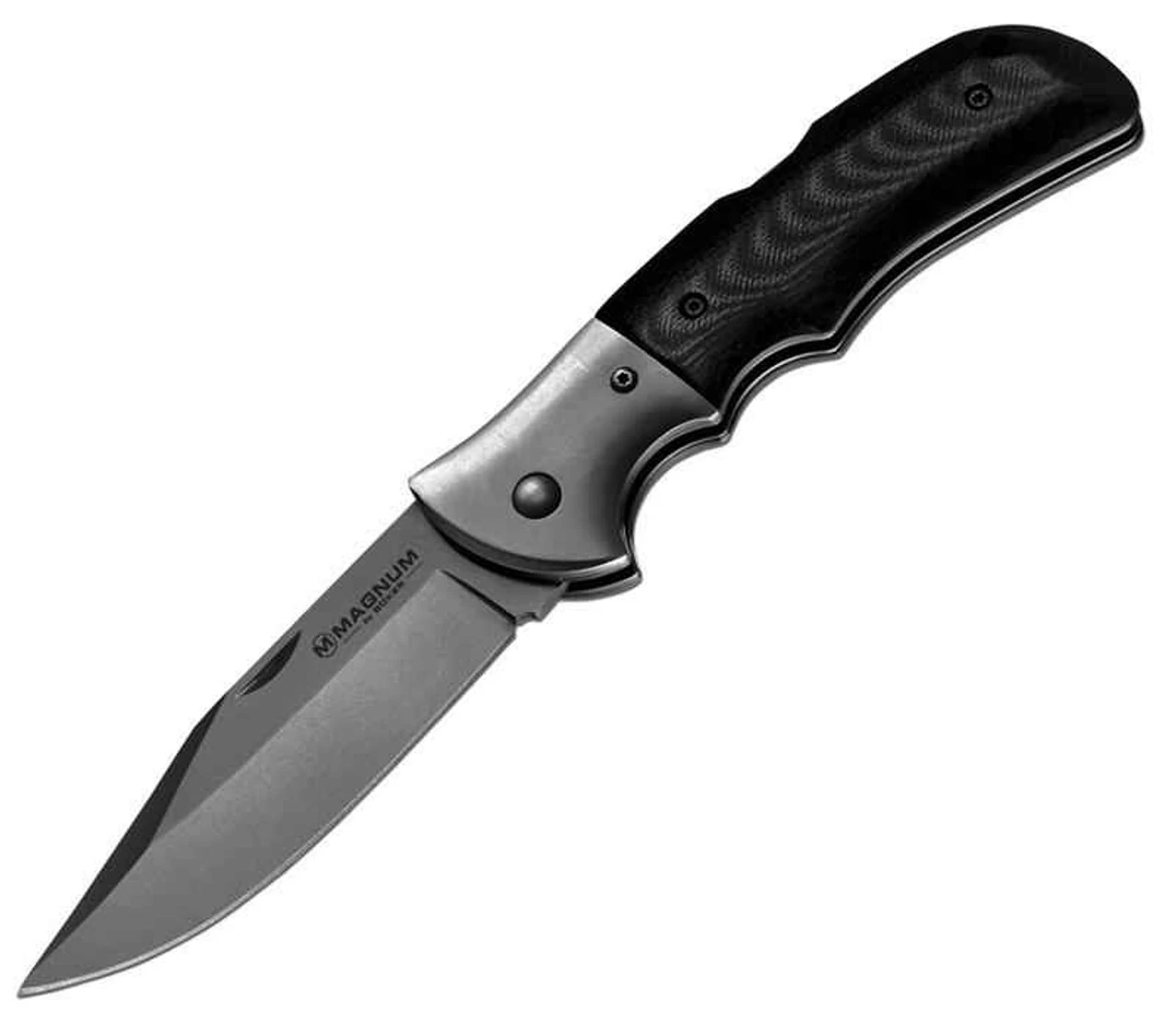 Boker Magnum Gray Eminence Folder, 440, Micarta Handle 1 Boker Magnum Gray Eminence Folder, 440, Micarta Handle