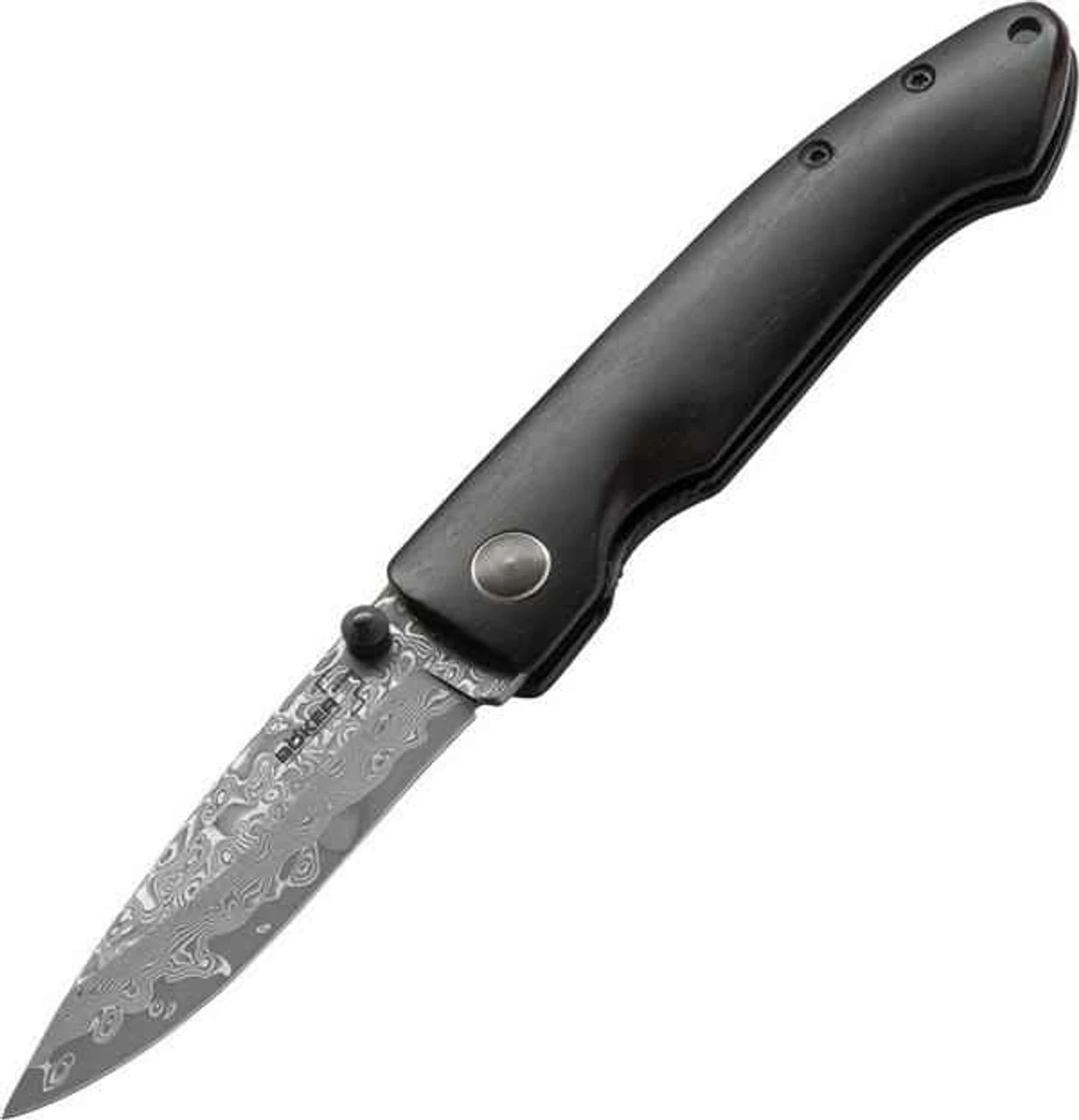 Boker Plus Damascus Gent II, Damascus Steel, Ebony Wood Handle 1 Boker Plus Damascus Gent II, Damascus Steel, Ebony Wood Handle