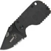 Boker Plus SUBCOM F Folder, Black Blade , Part Serrated